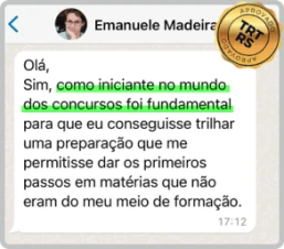 Depoimento de aluna aprovada no TRT-RS