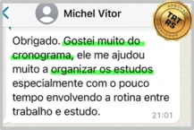 Depoimento de aluno aprovado