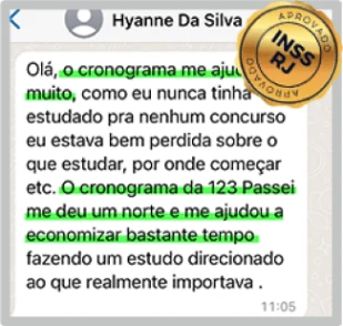 Depoimento de aluna aprovada no INSS