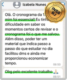 Depoimento de aluna aprovada no INSS
