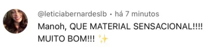 Depoimento de aluno