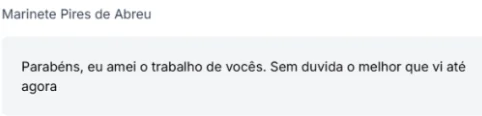 Depoimento de aluno