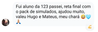 Depoimento de aluno
