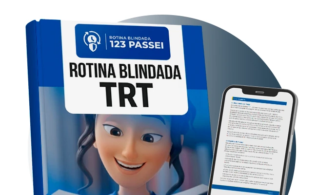 Mockup do bônus Rotina Blindada TRT's
